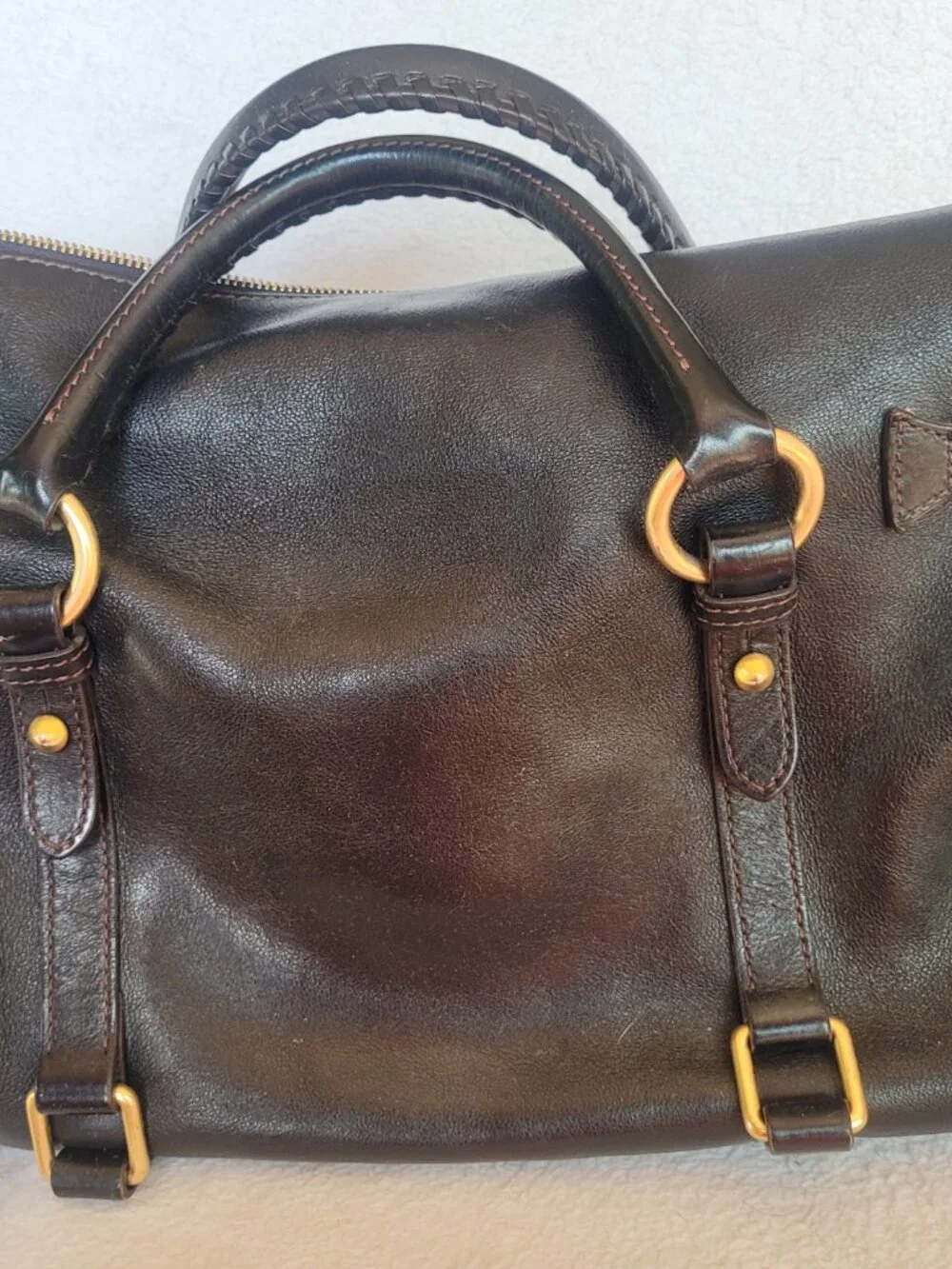 Dooney & Bourke Black Florentine Leather Satchel - Large